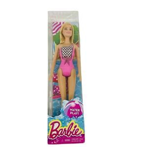 Barbie Beach Barbie Doll Pink Black White Polka Dot Swim Suit